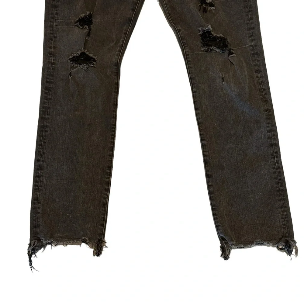 AMERICAN EAGLE Extreme Flex 4 Slim Jeans Black Ripped